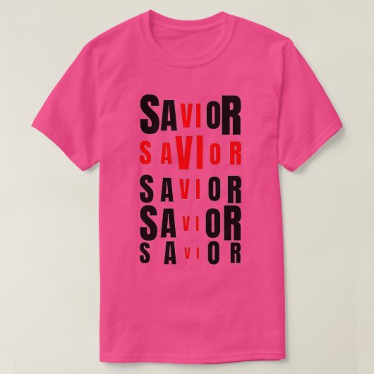 Jesus Savior Cross T-shirt (Design voorkant)