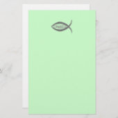 Jesus Savior Fish Symbool Briefpapier (Voorkant / Achterkant)