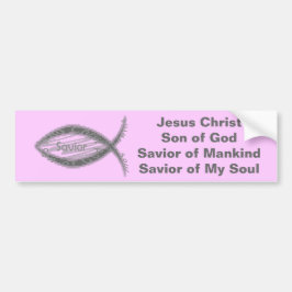 Jesus Savior Fish Symbool Bumpersticker