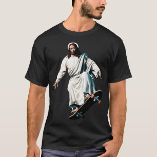 Jesus Schaats Jesus Skateboard Jesus Skateboarden T-shirt