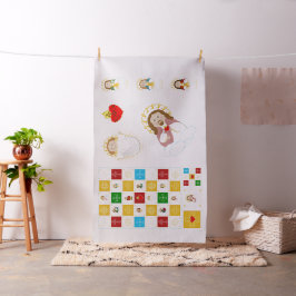 Jesus & Schattige Saints Baby Quilt Squares en Pop Stof