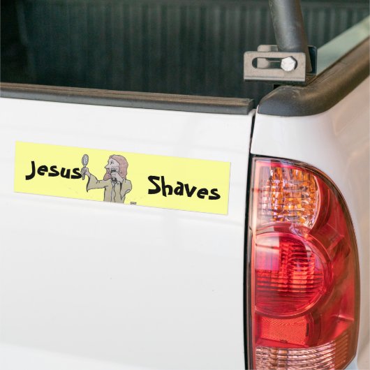 Jesus, scheert bumpersticker (Op Truck)