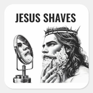 Jesus Scheidt - Grappige Jezus Meme Vierkante Sticker