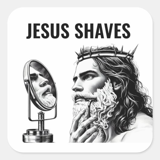 Jesus Scheidt - Grappige Jezus Meme Vierkante Sticker (Voorkant)
