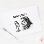 Jesus Scheidt - Grappige Jezus Meme Vierkante Sticker (Envelop)