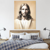 Jesus schets 6 canvas afdruk (Insitu (Slaapkamer))
