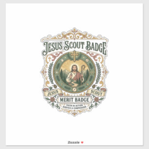 Jesus Scout Badge Verdienste Badge Jesus Scout Bad Sticker
