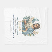 Jesus scrapbooking herinnering bewaren Moeder Vint Fleece Deken (Voorkant (Horizontaal))