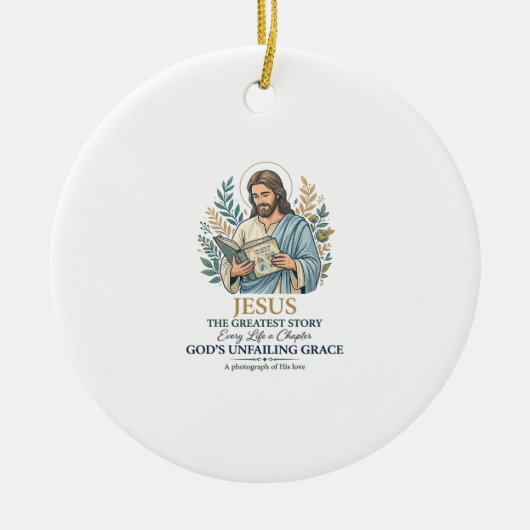 Jesus scrapbooking herinnering bewaren Moeder Vint Keramisch Ornament (Voorkant)