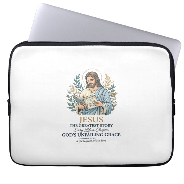 Jesus scrapbooking herinnering bewaren Moeder Vint Laptop Sleeve (Voorkant)