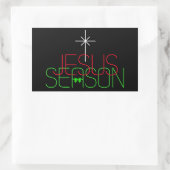 Jesus Season Rechthoekige Sticker (Tas)