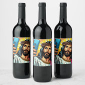 Jesus selfie wijnfles label! wijn etiket (Flessen)