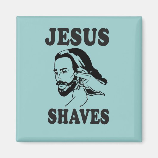JESUS SHAVES MAGNEET (Voorkant)