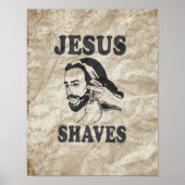 JESUS SHAVES POSTER (Voorkant)