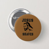 JESUS SHAVES RONDE BUTTON 5,7 CM (Voorkant /achterkant)