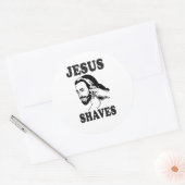 JESUS SHAVES RONDE STICKER (Envelop)