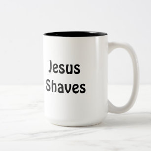 Jesus Shaves Tweekleurige Koffiemok