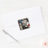 Jesus Shepherd Glas in lood Kunst Vierkante Sticker (Envelop)