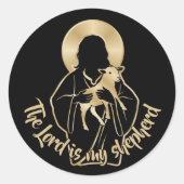 Jesus Shepherd Ronde Sticker (Voorkant)