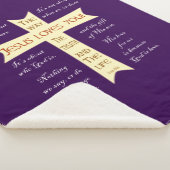 Jesus Sherpa Blanket - Paarse Deken (3/4)