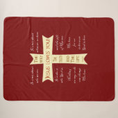 Jesus Sherpa Blanket - Rood Deken (Voorkant (horizontaal))