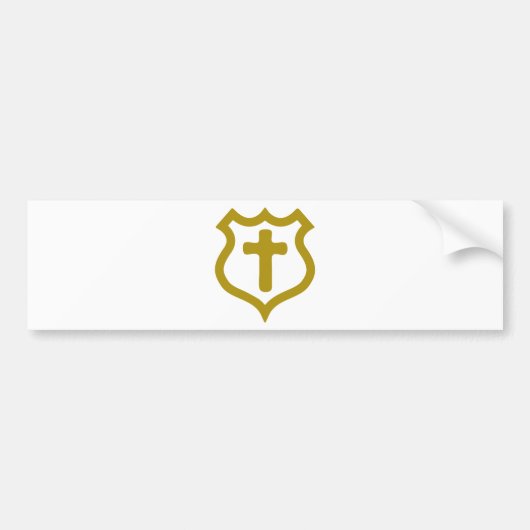 jesus-shield-2.png bumpersticker (Voorkant)