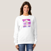 Jesus Shirt Brush Strokes Christelijk Sweatshirt (Voorkant volledig)