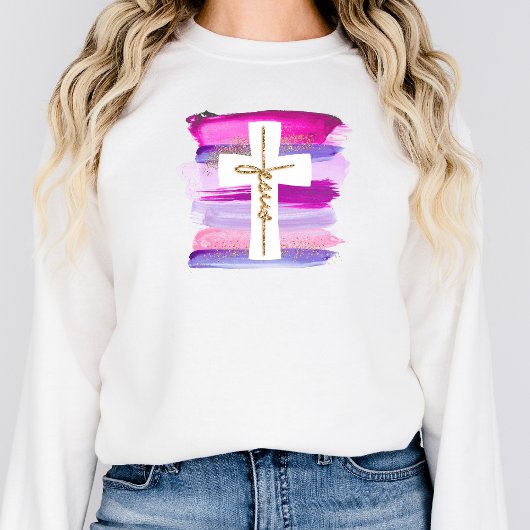Jesus Shirt Brush Strokes Christelijk Sweatshirt