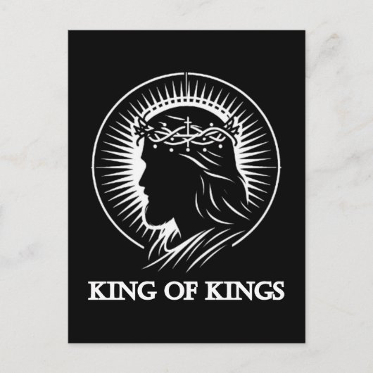 Jesus silhouet Koning der koningen Briefkaart (Voorkant)