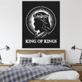 Jesus silhouet Koning der koningen  Canvas Afdruk (Insitu (Slaapkamer))