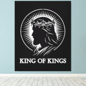 Jesus silhouet Koning der koningen  Canvas Afdruk (Insitu (Houten vloer))
