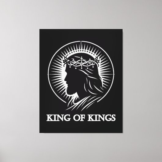 Jesus silhouet Koning der koningen  Canvas Afdruk (Voorkant)