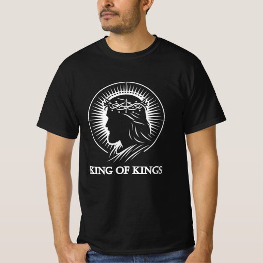 Jesus silhouet Koning der koningen  T-shirt (Voorkant)