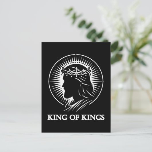 Jesus silhouette King of kings  Briefkaart (Staand voorkant)