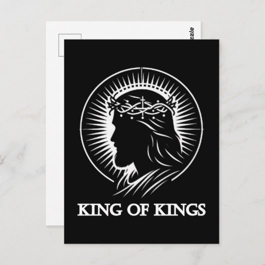 Jesus silhouette King of kings  Briefkaart (Voorkant / Achterkant)