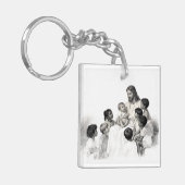Jesus Sitting with Children Sleutelhanger (Voorkant Links)