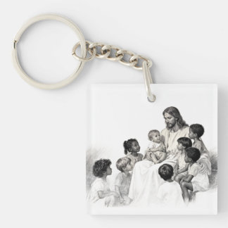 Jesus Sitting with Children Sleutelhanger