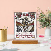 Jesus Skate Longboard T-shirt Christelijk Acryl Bord (Huwelijk)
