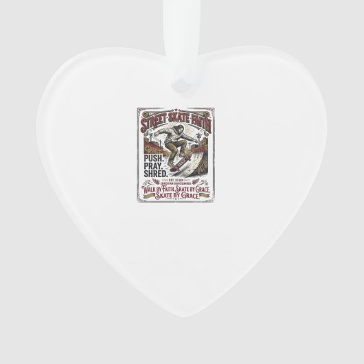Jesus Skate Longboard T-shirt Christelijk Ornament (voorkant)