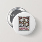 Jesus Skate Longboard T-shirt Christelijk Ronde Button 5,7 Cm (Voorkant /achterkant)