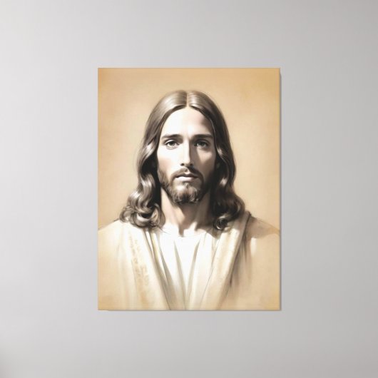 Jesus sketch 6 canvas afdruk (Voorkant)