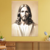 Jesus sketch 6 canvas afdruk (Insitu (Woonkamer))