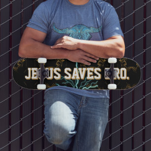 Jesus Slaat Bro. Abstract Rood Bloed Skateboard