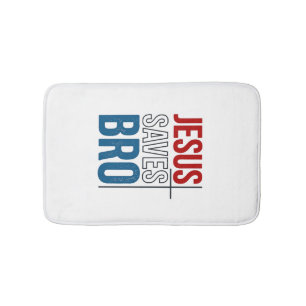 Jesus Slaat Bro Christelijke Typografie T-Shirt On Badmat