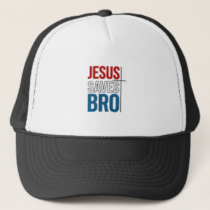 Jesus Slaat Bro Christelijke Typografie T-Shirt On Trucker Pet
