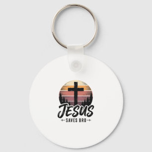 Jesus Slaat Bro Vintage Kruik Kruis Shirt Desi Sleutelhanger