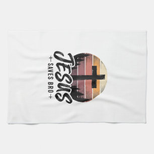 Jesus Slaat Bro Vintage Kruisshirt Christelijk Theedoek