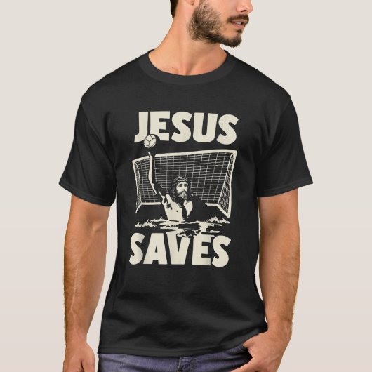Jesus Slaat Christelijk Water Polo Speler Goalie C (Voorkant)