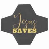 Jesus Slaat Geel Glitter Voetbal (Enkel)
