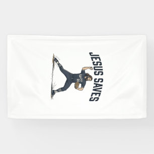 Jesus Slaat Honkbal Pitcher Vintage Gravure T-Shir Spandoek